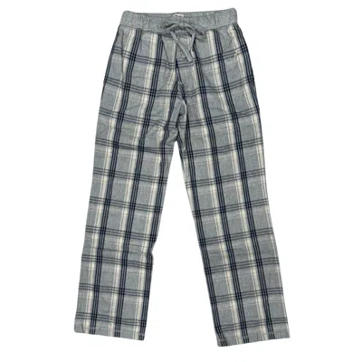 True Grit Men's Mountain Checks Flannel Pants In Grey