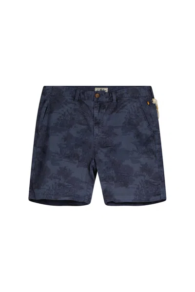 True Grit Men's Paradise Shorts In Navy Print