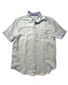 TRUE GRIT MEN SOLID BUTTON FRONT SHIRT IN CHAMBRAY BLUE