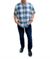 True Grit Redford Short Sleeve In Denim In Blue