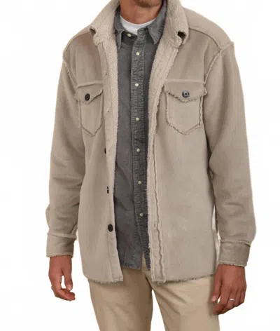 True Grit Soho Button Jacket In Sandstone In Brown