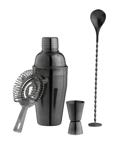 True Gunmetal Black Barware Set