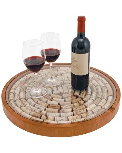 True Lazy Susan Cork Display In Gold