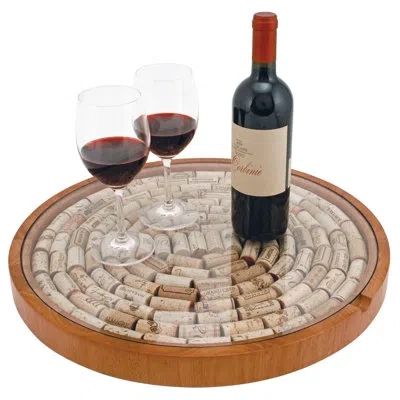 True Lazy Suzan Cork Display In Brown