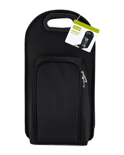 True Metro Onyx 2-bottle Tote In Black