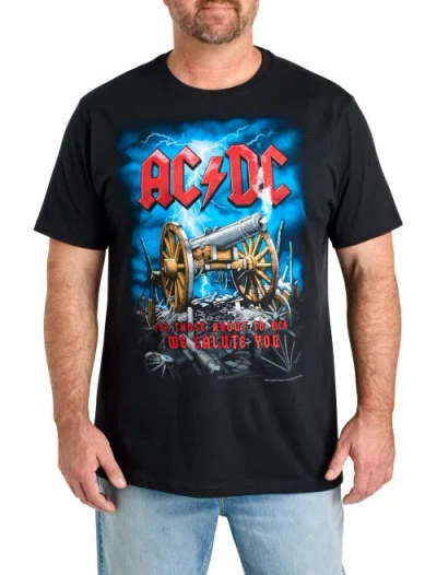 True Nation By Dxl Big & Tall Acdc Cannonball Graphic Tee In Black