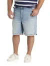 True Nation By Dxl Big & Tall Athletic-fit Destructed Denim Shorts In Scooby Blue