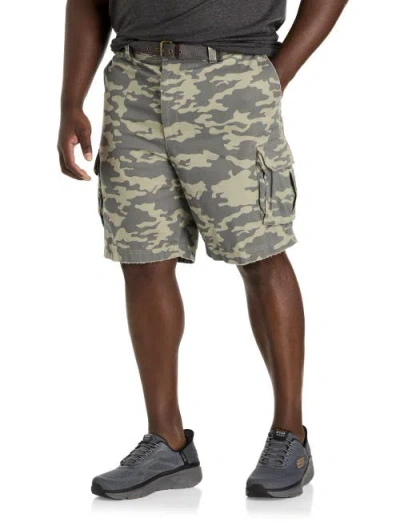 True Nation By Dxl Big & Tall Belted Cargo Shorts In Cadette Camo