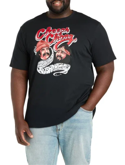 True Nation By Dxl Big & Tall Cheech And Chong Rush Haze Graphic Tee In Black