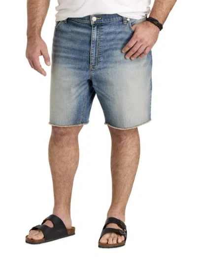 True Nation By Dxl Big & Tall Distressed Denim Shorts In Blue
