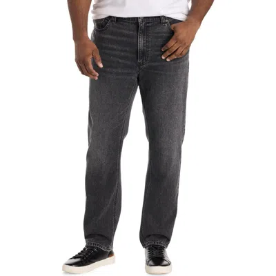 True Nation By Dxl Big & Tall Fade To Black Dual Denim Tapered-fit Jeans