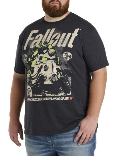 True Nation By Dxl Big & Tall Fallout Power Armor Graphic Tee In Black Heather
