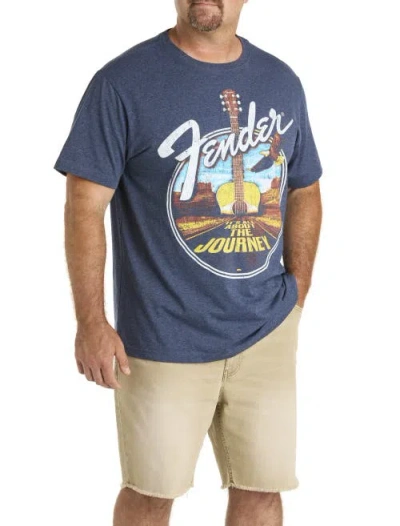 True Nation By Dxl Big & Tall Fender The Journey Graphic Tee In Blue