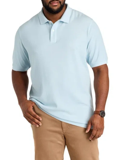 True Nation By Dxl Big & Tall Garment-dyed Polo Shirt In Blue