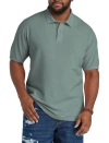 True Nation By Dxl Big & Tall Garment-dyed Polo Shirt In Green