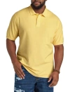True Nation By Dxl Big & Tall Garment-dyed Polo Shirt In Yellow