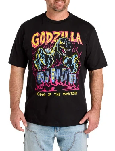 True Nation By Dxl Big & Tall Godzilla King Of Monsters Graphic Tee V2 In Black