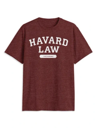 True Nation By Dxl Big & Tall "havard" Law Graphic Tee In Brown