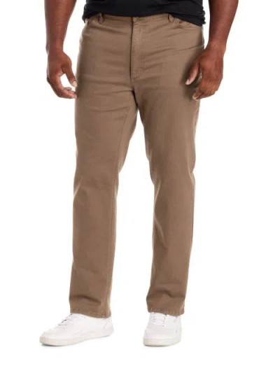 True Nation By Dxl Big & Tall Iconic 5-pocket Everyday Stretch Pants In Brown