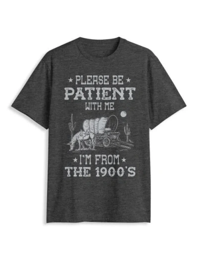 True Nation By Dxl Big & Tall I'm From The 1900's Graphic Tee In Gray