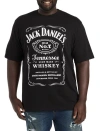 True Nation By Dxl Big & Tall Jack Daniels Tennessee Whiskey Graphic Tee In Black