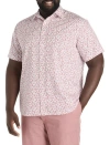 True Nation By Dxl Big & Tall Leaf Print Sport Shirt