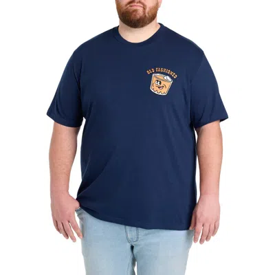 True Nation By Dxl Big & Tall Old Fashioned Graphic Tee In Blue