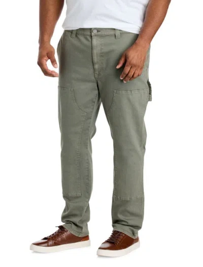 True Nation By Dxl Big & Tall Reinforced Tapered-fit Carpenter Jeans In Gray