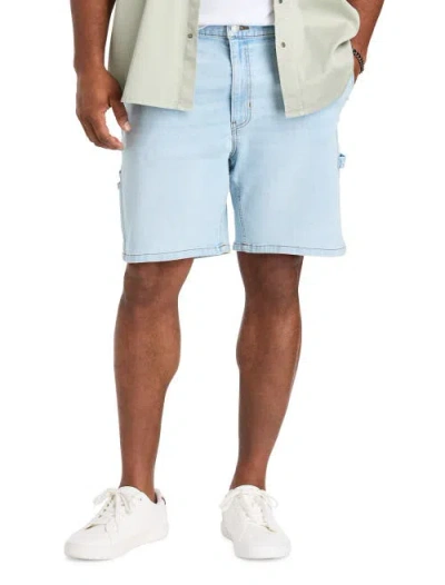 True Nation By Dxl Big & Tall Relaxed-fit Carpenter Denim Shorts In Blue