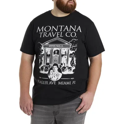 True Nation By Dxl Big & Tall Scarface Travel Company Graphic Tee In Black