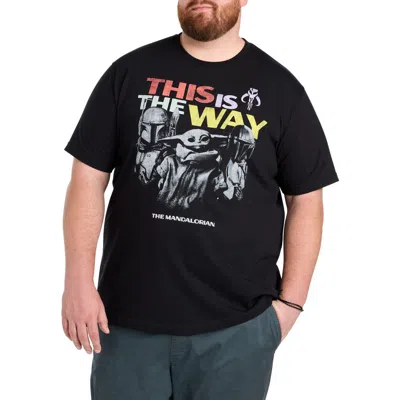 True Nation By Dxl Big & Tall Star Wars Mandalorian Graphic Tee In Black