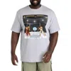 True Nation By Dxl Big & Tall Street Fighter Graphic Tee In Heather Grey