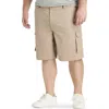 True Nation By Dxl Big & Tall Stretch Ripstop Cargo Shorts In Khaki