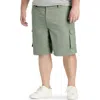 True Nation By Dxl Big & Tall Stretch Ripstop Cargo Shorts In Olive