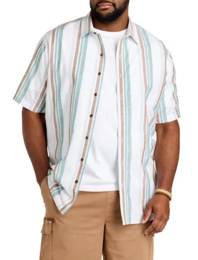 True Nation By Dxl Big & Tall Striped Sport Shirt In Multi