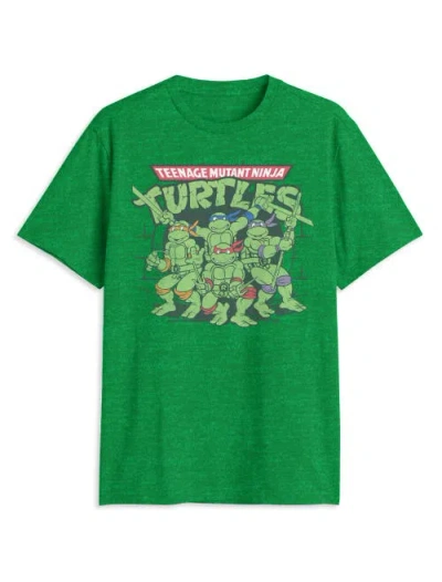 True Nation By Dxl Big & Tall Teenage Mutant Ninja Turtles Tunnel Graphic Tee In Green