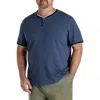 True Nation By Dxl Big & Tall Textured Henley T-shirt