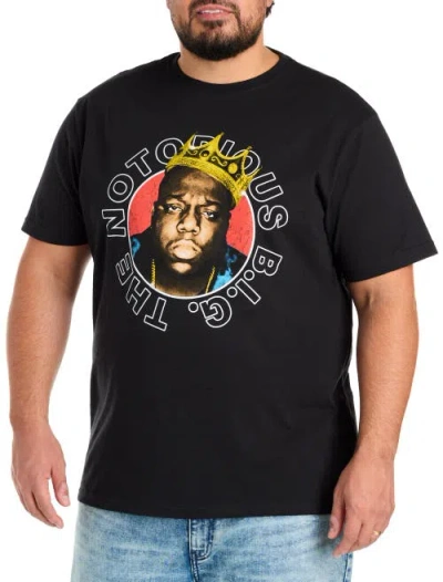 True Nation By Dxl Big & Tall The Notorious Big Graphic Tee In Black