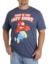 True Nation By Dxl Big & Tall This Is My Lazy Shirt Graphic Tee In Navy Heather