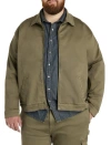 True Nation By Dxl Big & Tall Utility Carpenter Trucker Jacket In Green