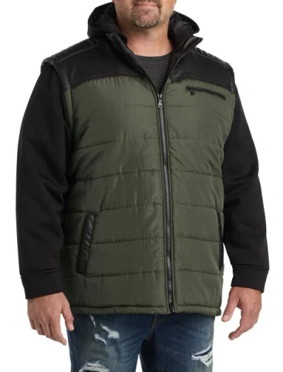 True Nation By Dxl Big & Tall Vest Jacket In Green
