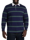True Nation By Dxl True Nation Rugby Polo Shirt In Blue Multi