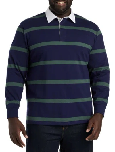 True Nation By Dxl True Nation Rugby Polo Shirt In Blue Multi
