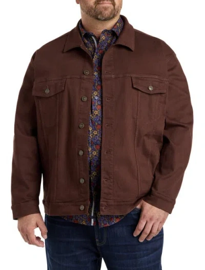 True Nation By Dxl True Nation Twill Jacket In Bitter Chocolate