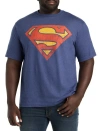 True Nation Classic Superman Logo Graphic Tee In Navy Heather