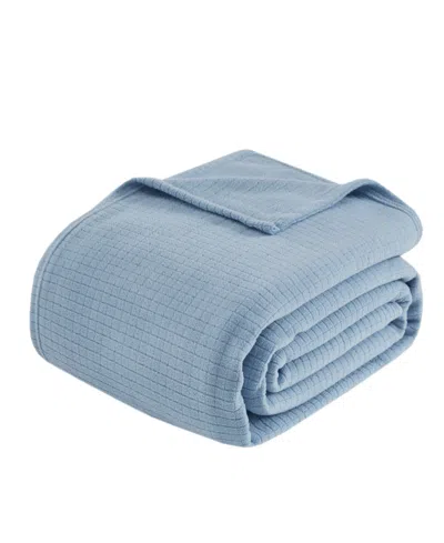 True North By Sleep Philosophy Microfleece Blanket, Twin In Blue