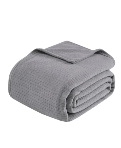 True North By Sleep Philosophy Microfleece Blanket, Twin In Grey