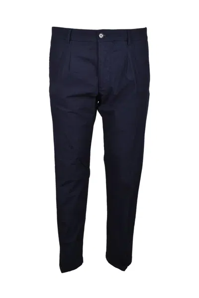 True Nyc Blue Stretch Cotton Pants