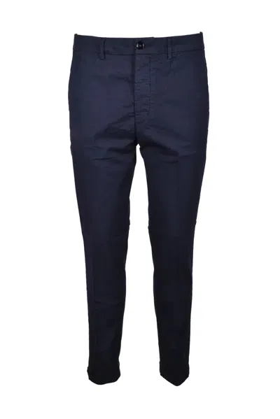 True Nyc Blue Stretch Cotton Pants