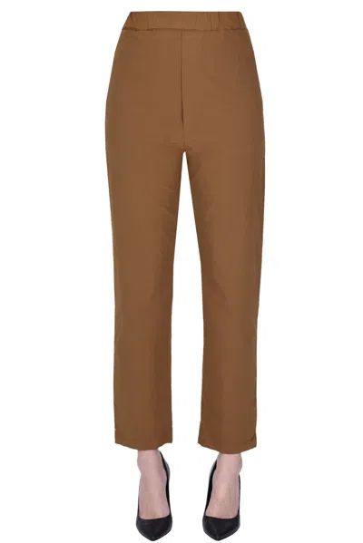 True Nyc Lightweight Cotton Trousers In Brown
